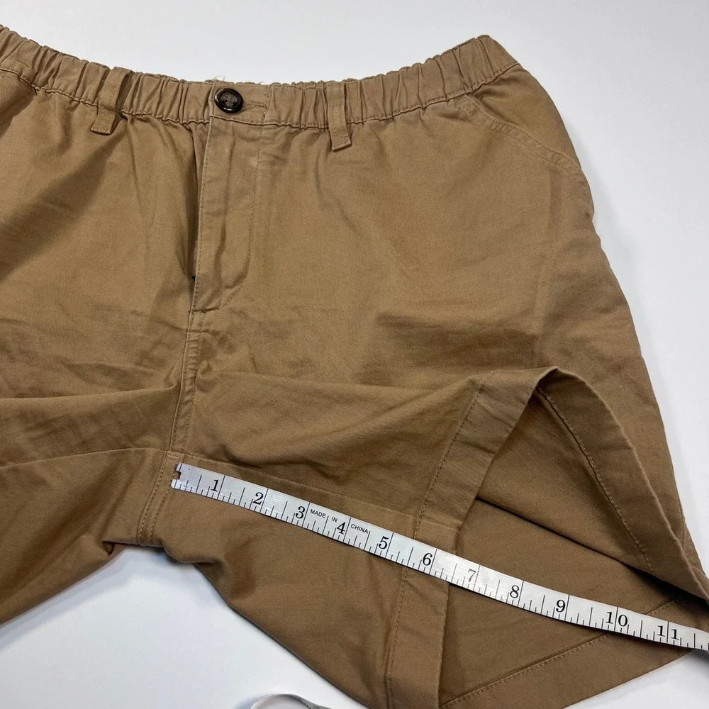 Chubbies Originals Shorts Mens Large Tan Khaki 7 Inch Inseam Stretch Chino Twill - Picture 7 of 10